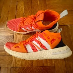 Adidas Originals Orange Boost Sneakers Size 9.5
